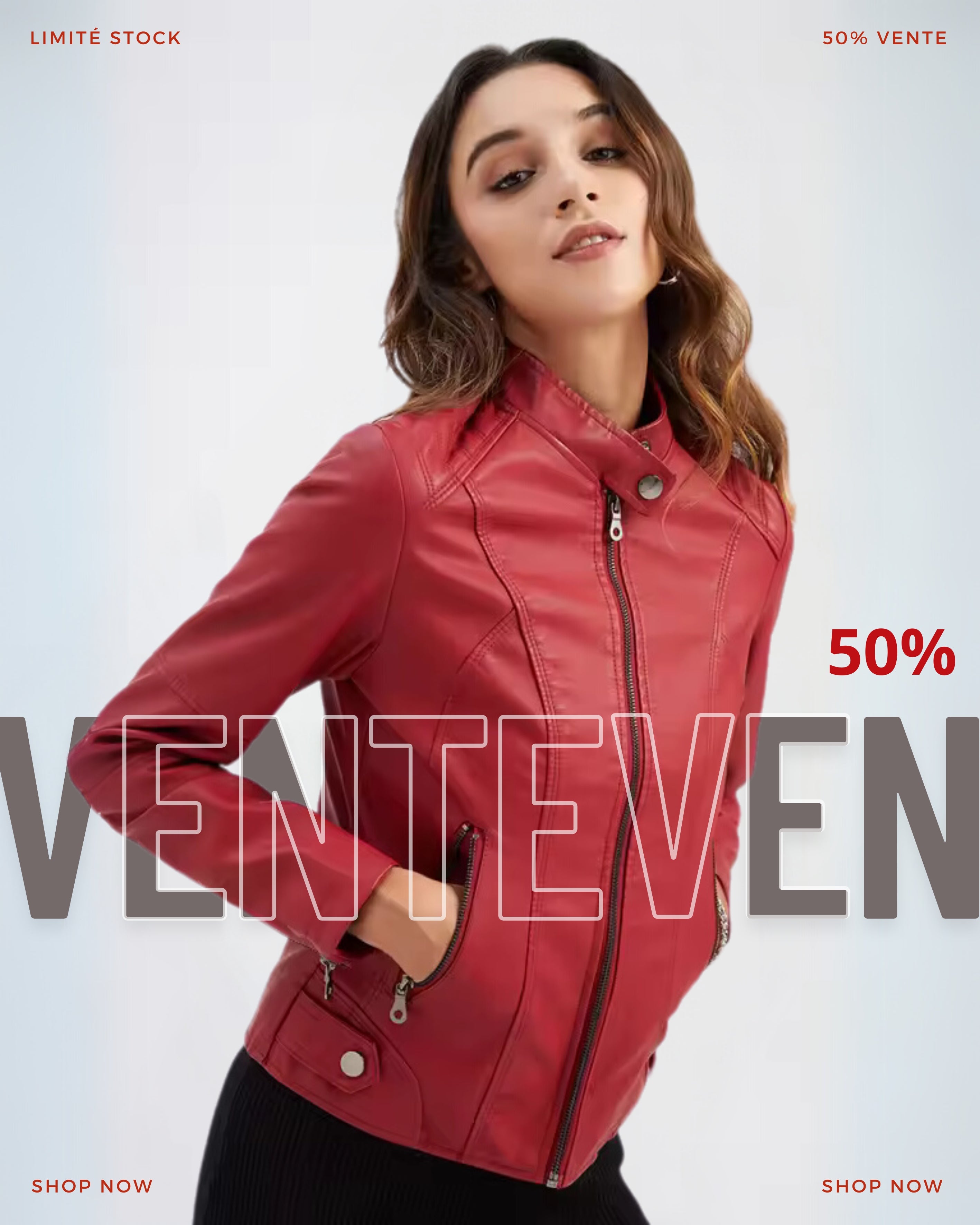 Milena™ - Veste en cuir élégante