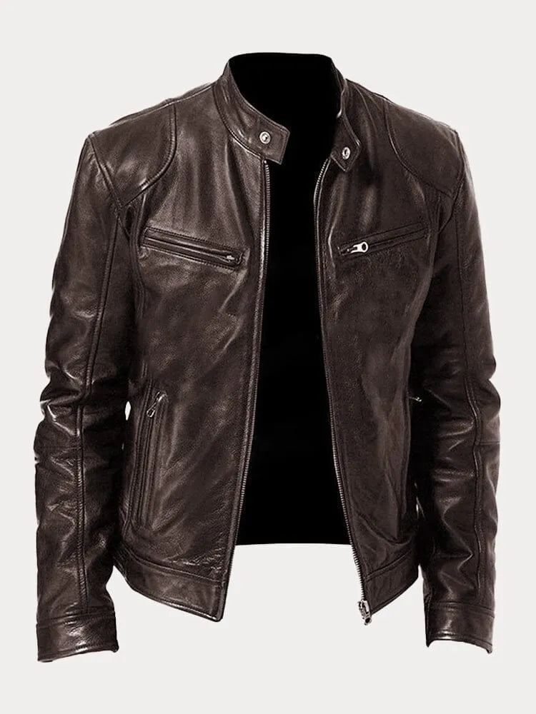 Léandre| Veste en cuir décontractée