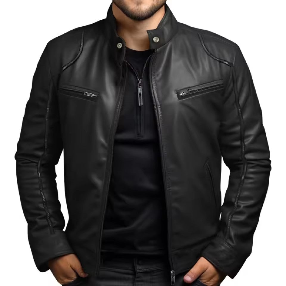 Léandre| Veste en cuir décontractée