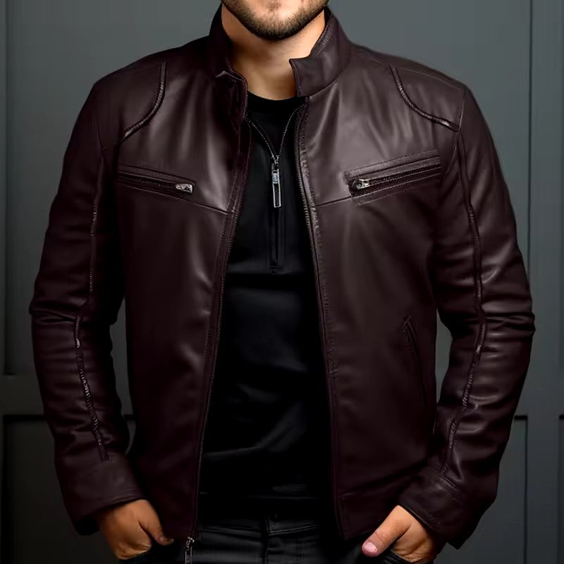 Léandre| Veste en cuir décontractée