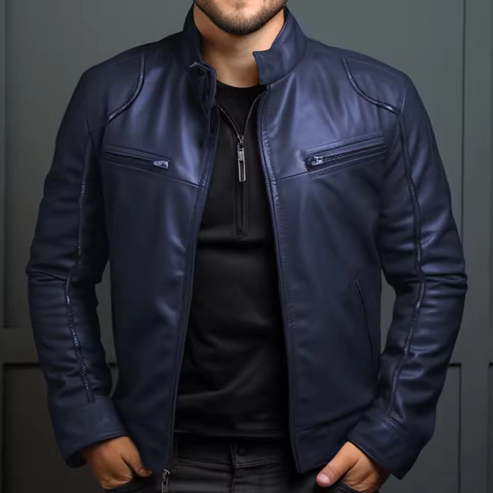 Léandre| Veste en cuir décontractée
