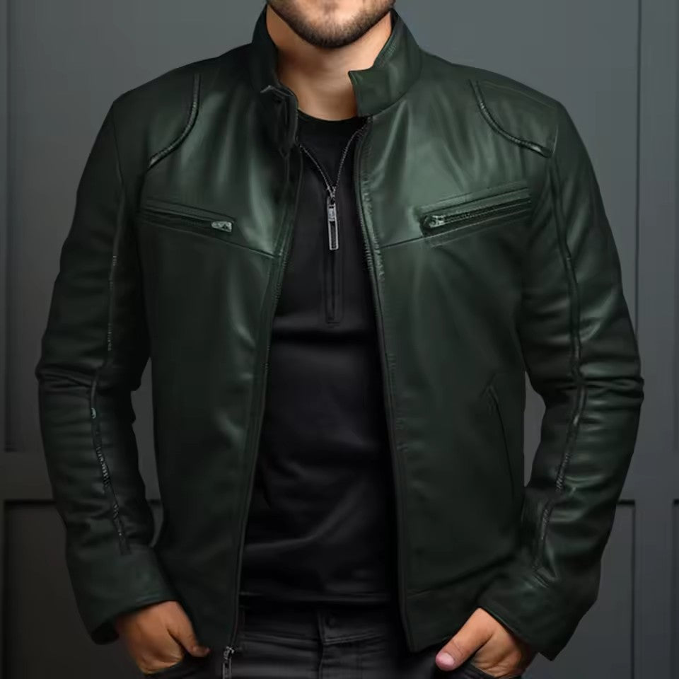 Léandre| Veste en cuir décontractée